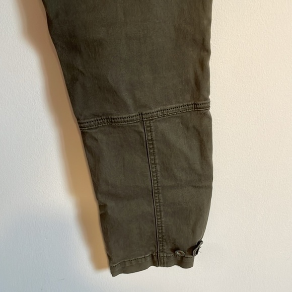 Pilcro and the Letterpress Hyphen Pants 27 Olive Green Skinny Utility Casual - Picture 10 of 16
